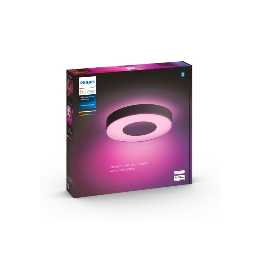 Philips - Plafoniera dimmerabile LED RGB Hue INFUSE LED/52,5W/230V 2000-6500K Ø 425 mm nera