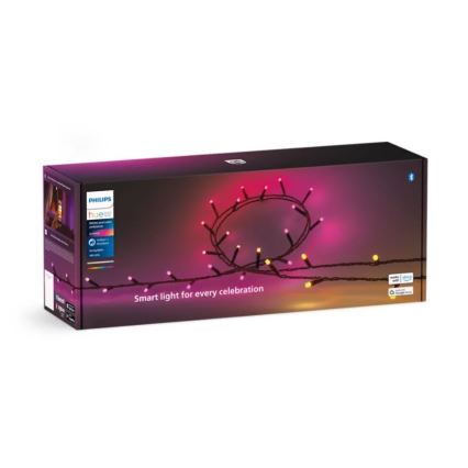 Philips - Catena LED RGBW dimmerabile per esterni HUE WHITE AND COLOR AMBIANCE 500xLED 44,4 m 2000-6500K IP54