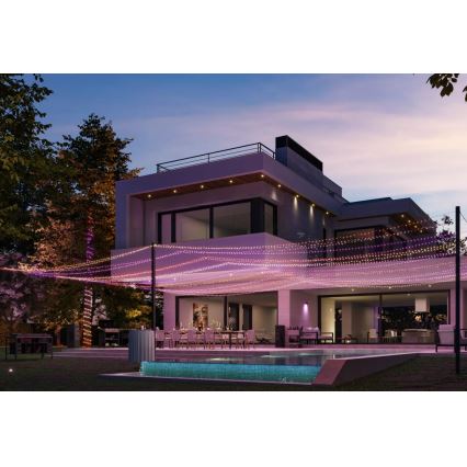 Philips - Catena LED RGBW dimmerabile per esterni HUE WHITE AND COLOR AMBIANCE, 500 LED, 44,4 m, 2000-6500K, IP54