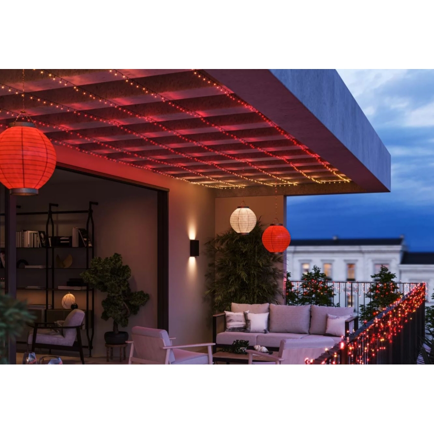 Philips - Catena LED RGBW dimmerabile per esterni HUE WHITE AND COLOR AMBIANCE, 500 LED, 44,4 m, 2000-6500K, IP54
