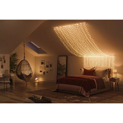 Philips - Catena LED RGBW dimmerabile per esterni HUE WHITE AND COLOR AMBIANCE, 500 LED, 44,4 m, 2000-6500K, IP54