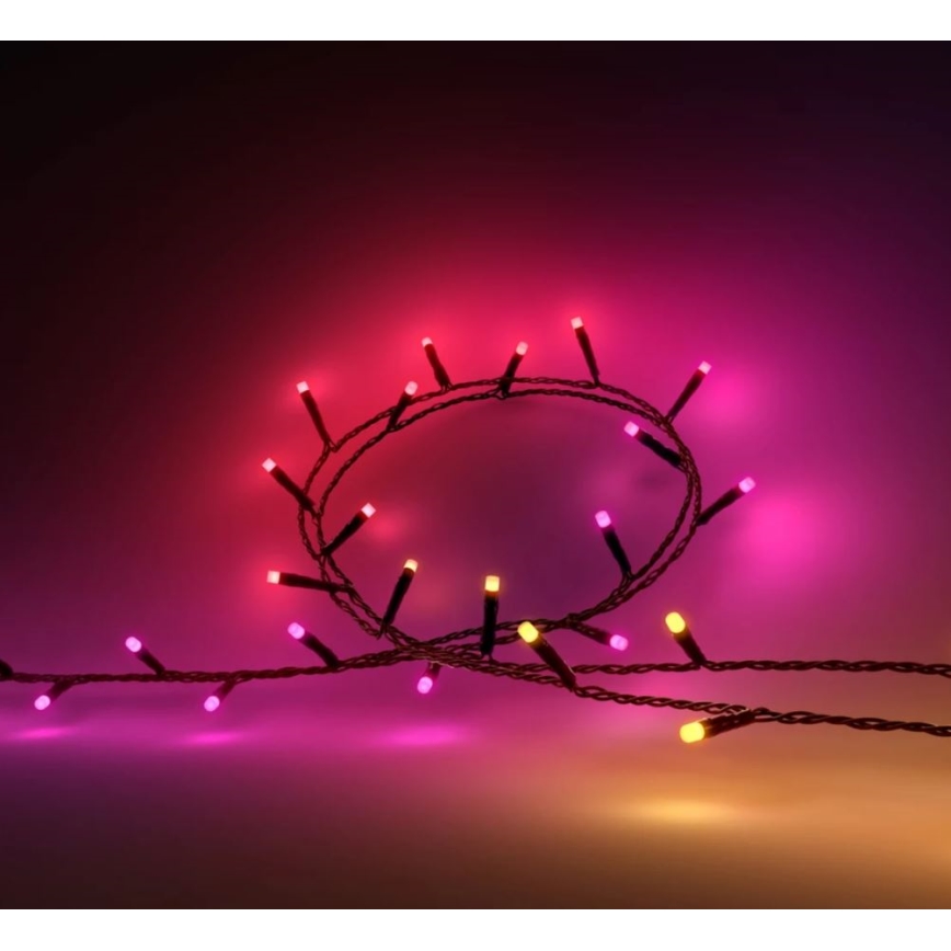 Philips - Catena LED RGBW dimmerabile per esterni HUE WHITE AND COLOR AMBIANCE, 500 LED, 44,4 m, 2000-6500K, IP54