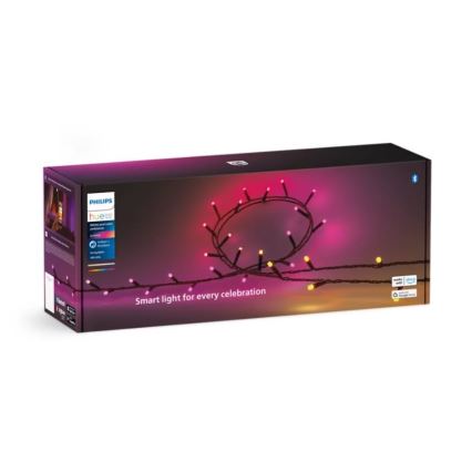 Philips - Catena LED RGBW dimmerabile per esterni HUE WHITE AND COLOR AMBIANCE, 500 LED, 44,4 m, 2000-6500K, IP54