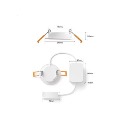 Philips - Plafoniera da incasso per bagno LED RGBW dimmerabile Hue SLIM LED/8,3W/230V 1000-20000K bianco IP44