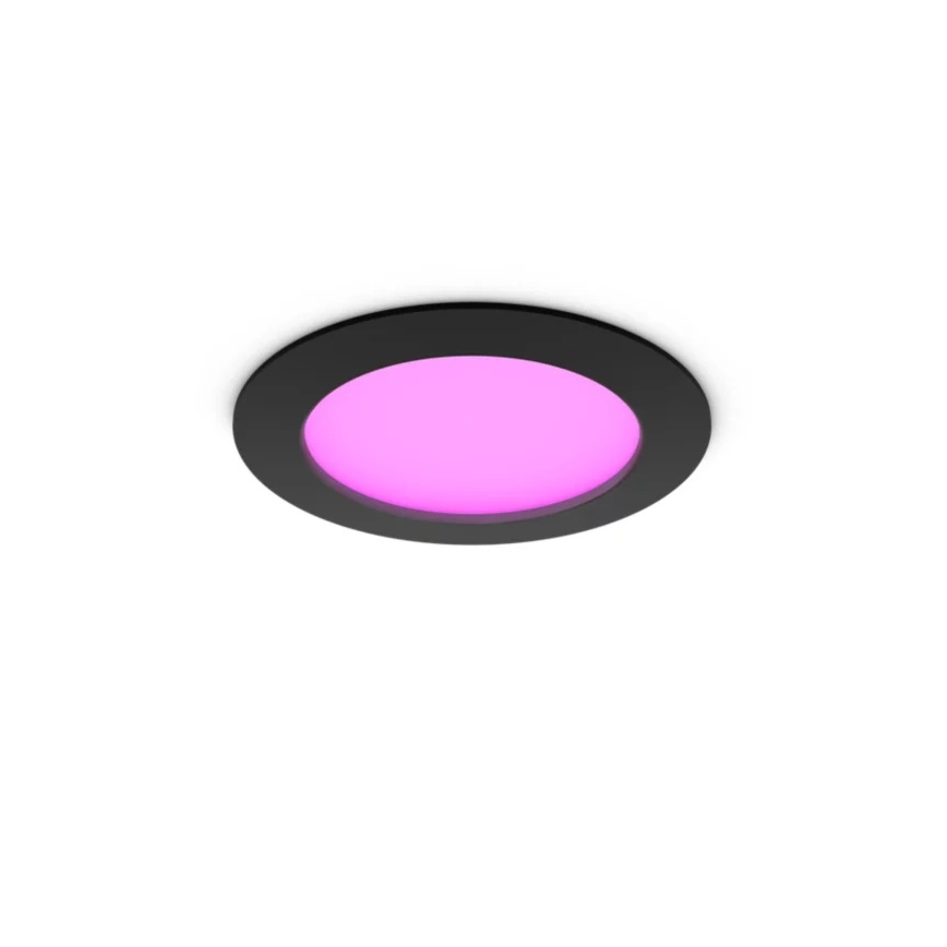 Philips - LED RGBW Dimmerabile faretto da incasso per bagno Hue SLIM LED/12W/230V 1000-20000K nero IP44