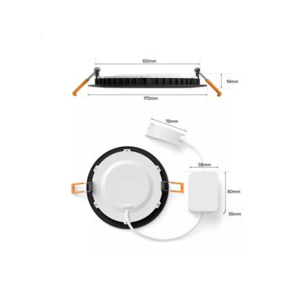 Philips - LED RGBW Dimmerabile faretto da incasso per bagno Hue SLIM LED/12W/230V 1000-20000K nero IP44