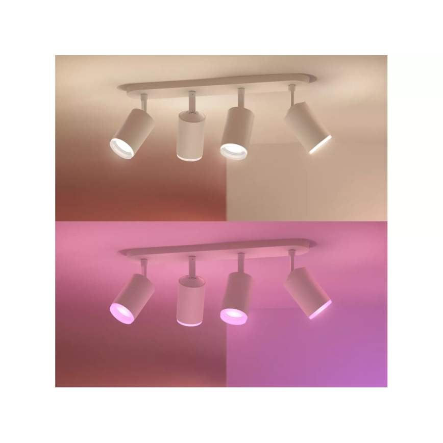 Philips - LED RGBW Faretto dimmerabile Hue FUGATO 4xGU10/4,2W/230V 2000-6500K bianco