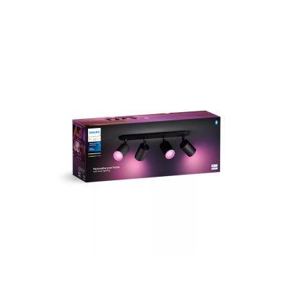 Philips - LED RGBW Faretto dimmerabile Hue FUGATO 4xGU10/4,2W/230V 2000-6500K nero