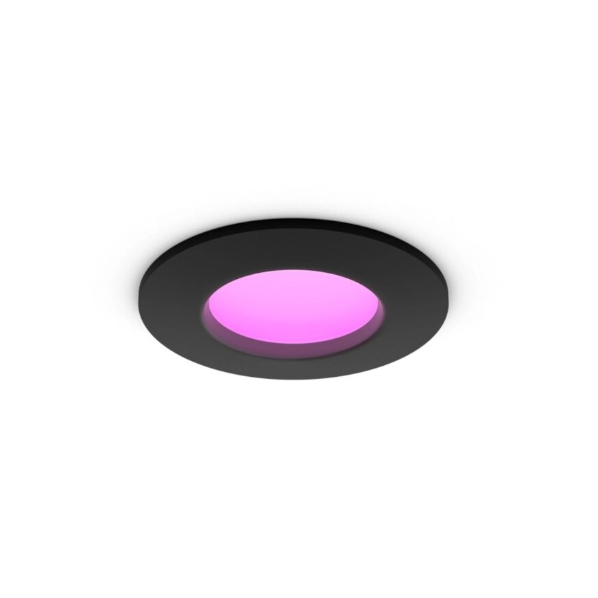 Philips - LED RGBW Lampada da incasso dimmerabile per bagni Hue SLIM LED/8,3W/230V 2000-6500K IP44 nero