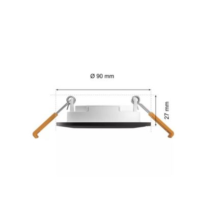 Philips - LED RGBW Lampada da incasso dimmerabile per bagni Hue SLIM LED/8,3W/230V 2000-6500K IP44 nero