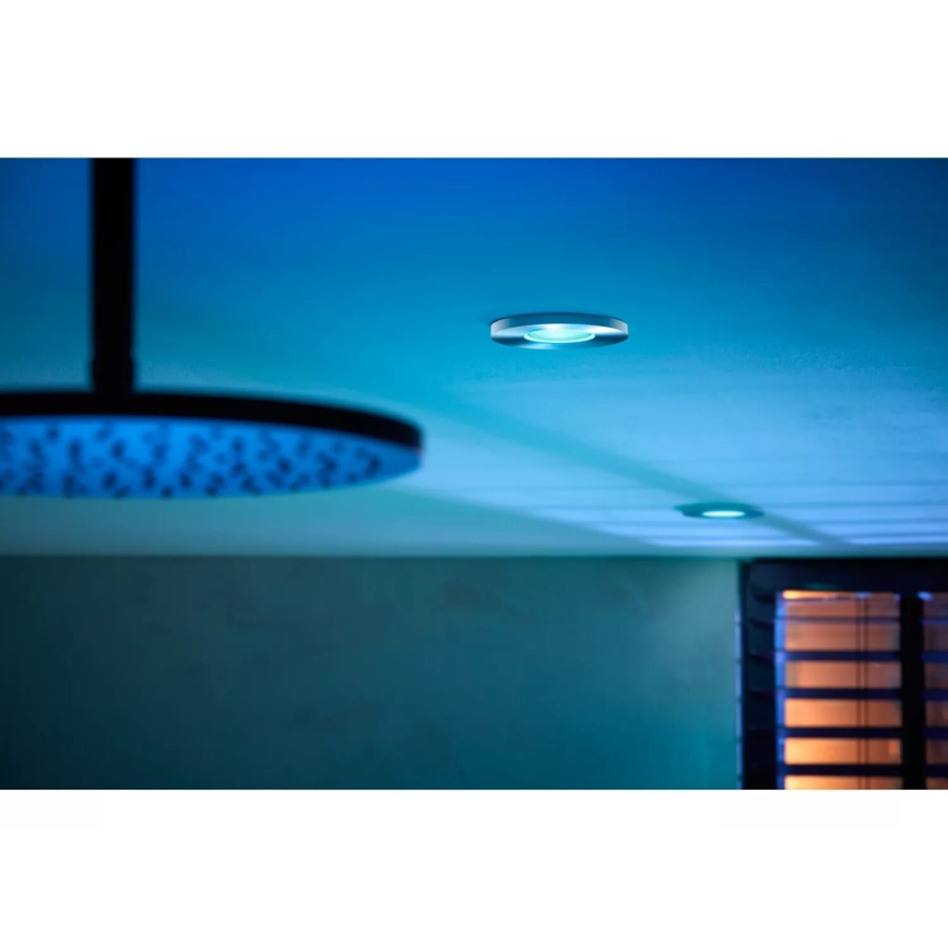 Philips - LED RGBW Lampada da incasso dimmerabile per bagni Hue XAMENTO 1xGU10/4,2W/230V 2000-6500K IP44