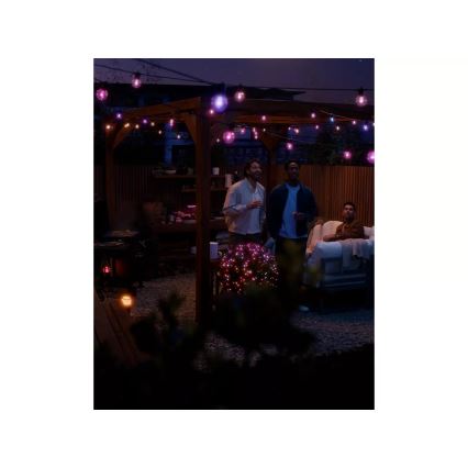 Philips - Catena luminosa estendibile LED RGBW dimmerabile da esterno Hue FESTAVIA 10xLED 7m IP65