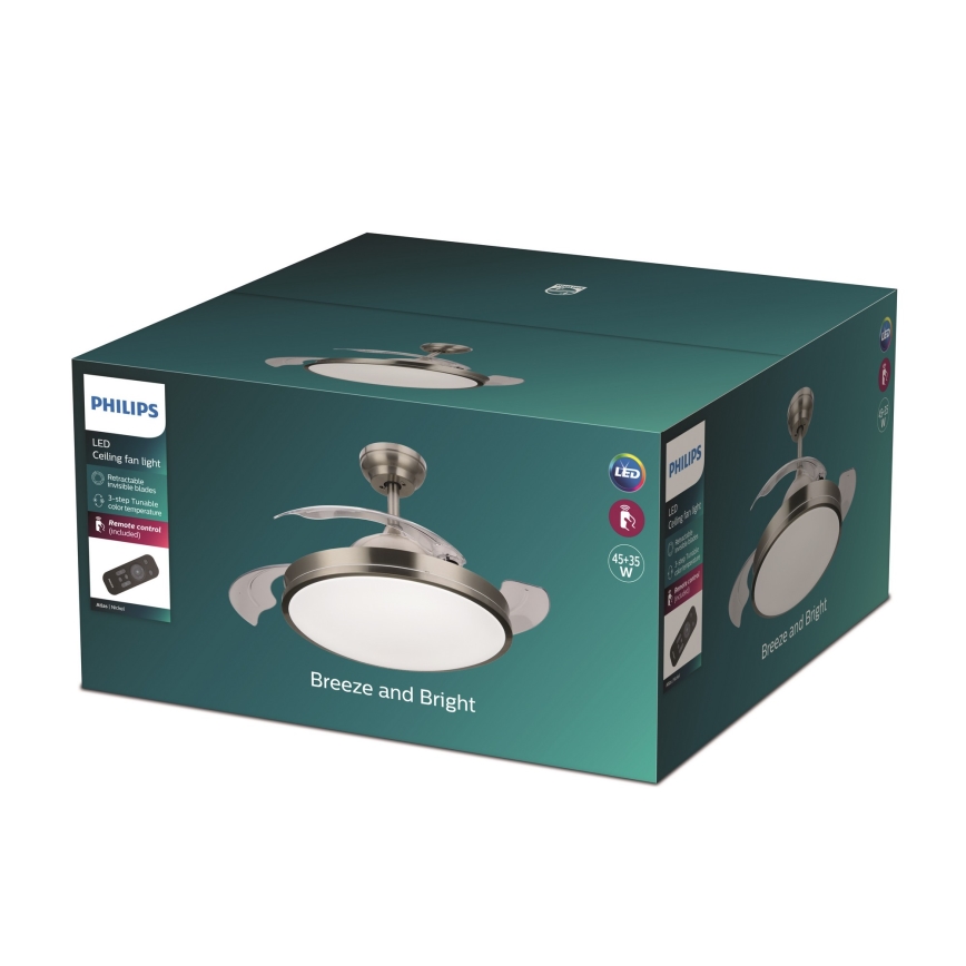 Philips - LED Ventilatore da soffitto LED/35W/230V 5500/4000/3000K + telecomando