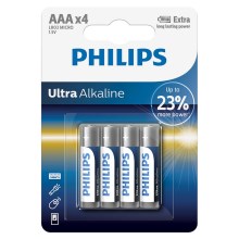 Philips LR03E4B/10 - 4 pz Batteria alcalina AAA ULTRA ALKALINE 1,5V