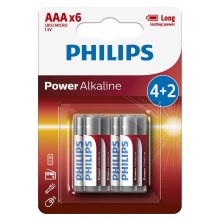 Philips LR03P6BP/10 - 6 pz Batteria alcalina AAA POWER ALKALINE 1,5V 1150mAh
