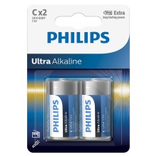 Philips LR14E2B/10 - 2 pz Batteria alcalina C ULTRA ALKALINE 1,5V 7500mAh