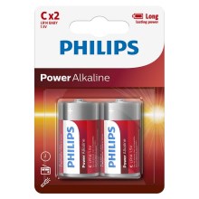 Philips LR14P2B/10 - 2 pz Batteria alcalina C POWER ALKALINE 1,5V 7200mAh