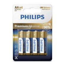 Philips LR6M4B/10 - 4 pz Batteria alcalina AA PREMIUM ALKALINE 1,5V 3200mAh