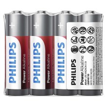 Philips LR6P4F/10 - 4 pz Batteria alcalina AA POWER ALKALINE 1,5V