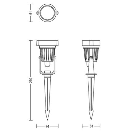 Philips - Luce Spot a LED da esterno CAPER LED/1,5W/24V IP44