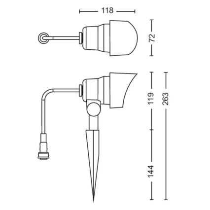 Philips - Luce Spot a LED da esterno LED/6W/12V 2700K IP44