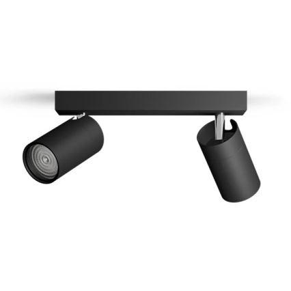Philips - Luce Spot da bagno IDRIS 2xGU10/5W/230V IP44 nero