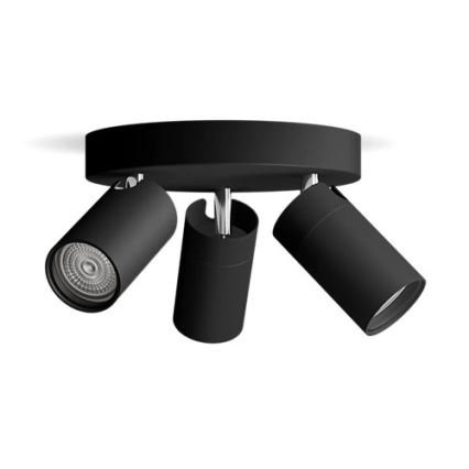 Philips - Luce Spot da bagno IDRIS 3xGU10/5W/230V IP44 nero