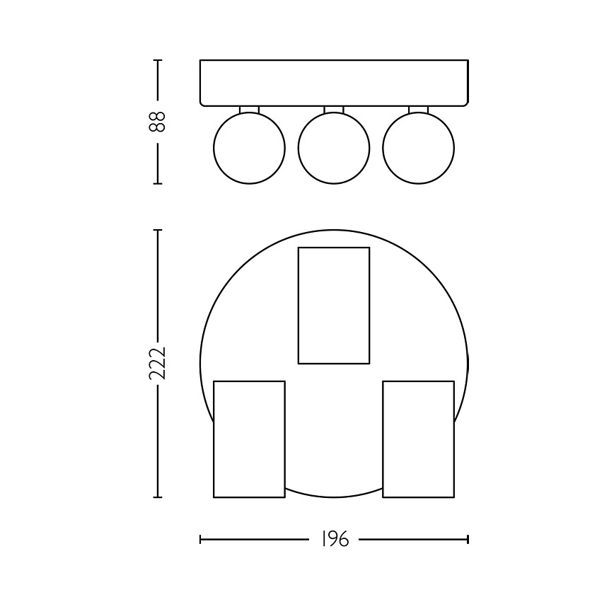 Philips - Luce Spot da bagno IDRIS 3xGU10/5W/230V IP44 nero