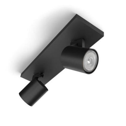 Philips - Luce Spot RUNNER 2xGU10/20W/230V nero