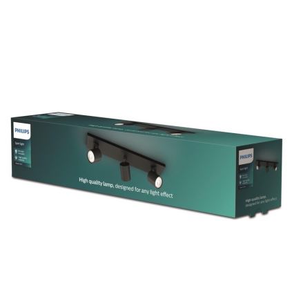 Philips - Luce Spot RUNNER 3xGU10/20W/230V nero