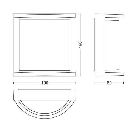 Philips Massive  - Applique LED da esterno LED/12W/230V IP44