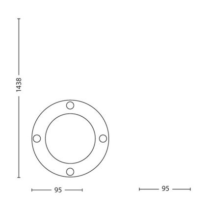 Philips Massive 17412/30/10 - Lampada LED da esterno - picchetto 1xGU10/5W/230V IP44