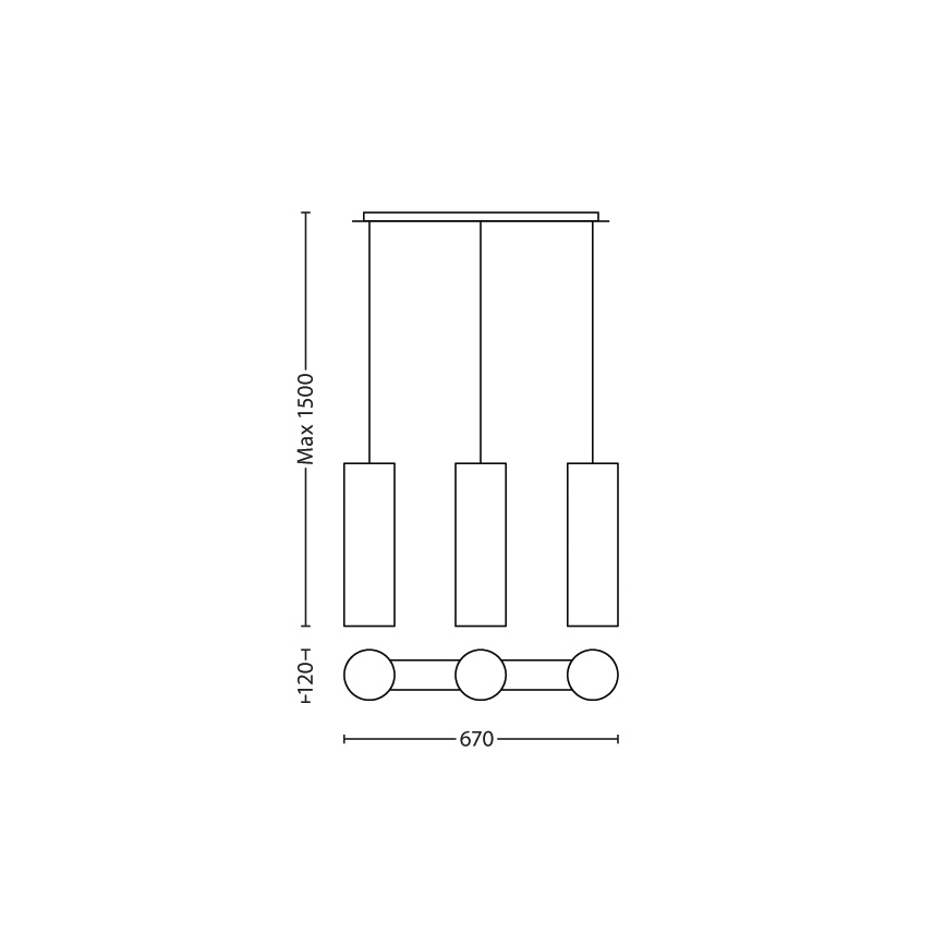 Philips Massive 37461/31/10 - Lampadario a sospensione KASAVU 3xE27/11W/230V