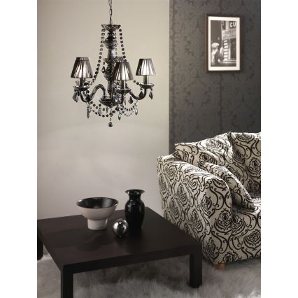 Philips Massive 41766/30/10 - Lampadario a sospensione FLAUBO 5xE14/60W nero