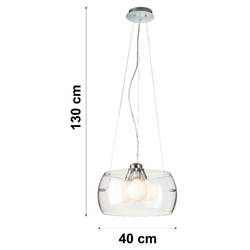 Philips Massive  41779/11/10 - Lampadario GILSON 3xE27/12W/230V cromo lucido