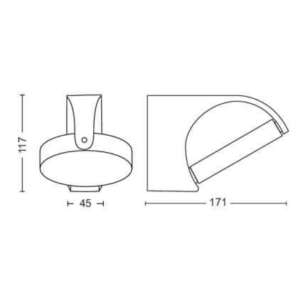 Philips - Lampada da parete LED da esterno LED/7W/230V 2700K IP44