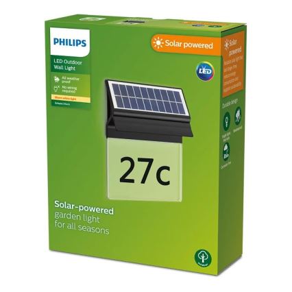 Philips - Numero civico solare LED ENKARA LED/0,2W/3,7V 1800 mAh IP44