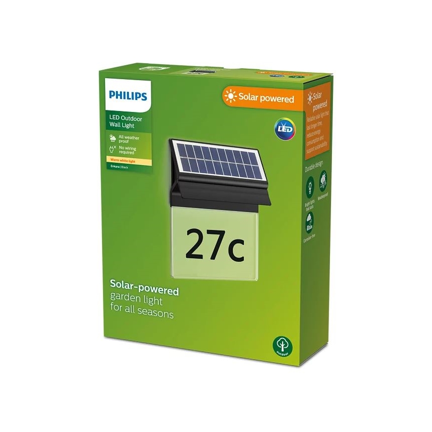 Philips - Numero civico solare LED ENKARA LED/0,2W/3,7V 1800 mAh IP44