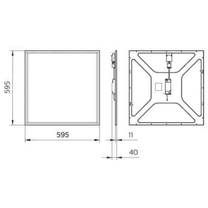 Philips - Pannello LED da bagno CORELINE LED/34,5W/230V 60x60 cm 4000K