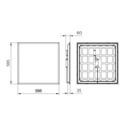 Philips - Pannello LED da incasso LEDINAIRE LED/34W/230V 60x60 cm 4000K