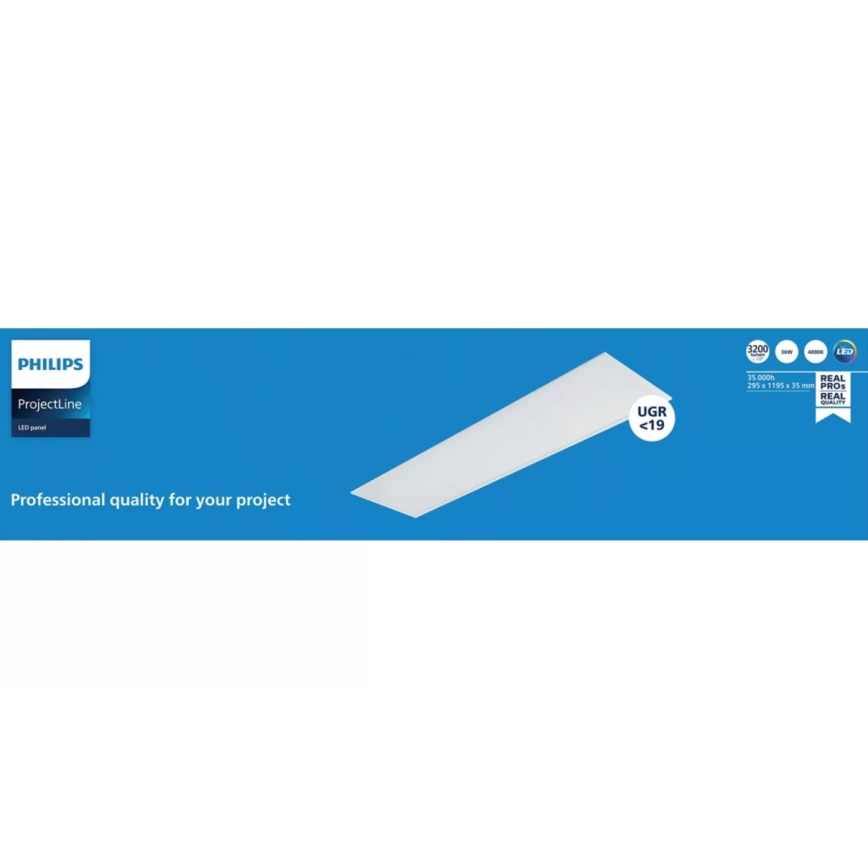 Philips - Pannello LED da incasso PROJECTLINE LED/36W/230V 4000K 119x29,5 cm