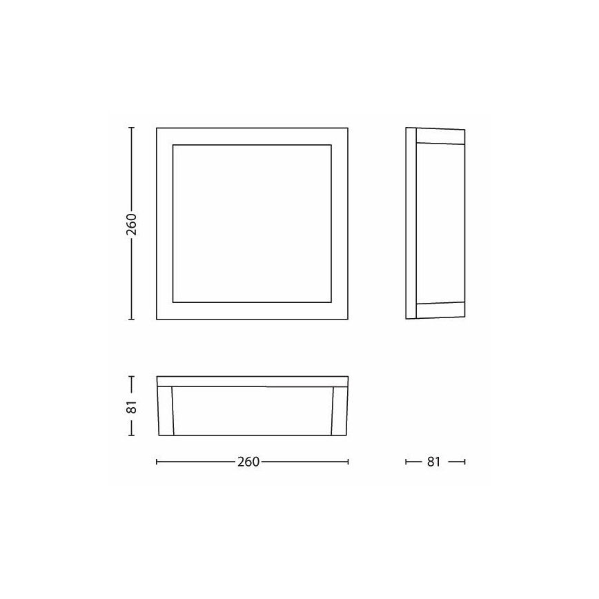 Philips - Plafoniera da esterno SKIES 2xE27/14W/230V IP44 antracite