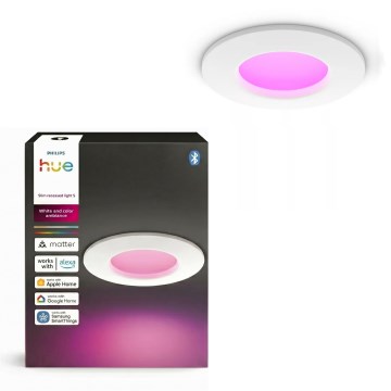 Philips - Plafoniera da incasso per bagno LED RGBW dimmerabile Hue SLIM LED/8,3W/230V 1000-20000K bianco IP44