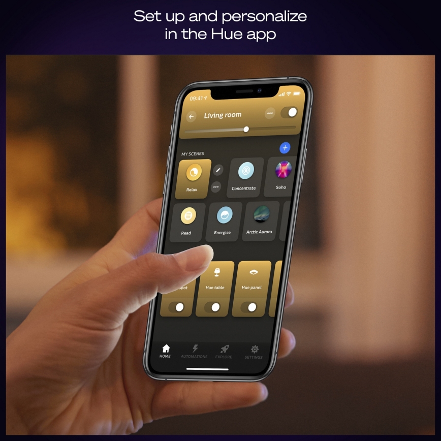 Philips - Plafoniera LED dimmerabile Hue AURELLE LED/21W/230V 2200-6500K Ø 39,5 cm nero