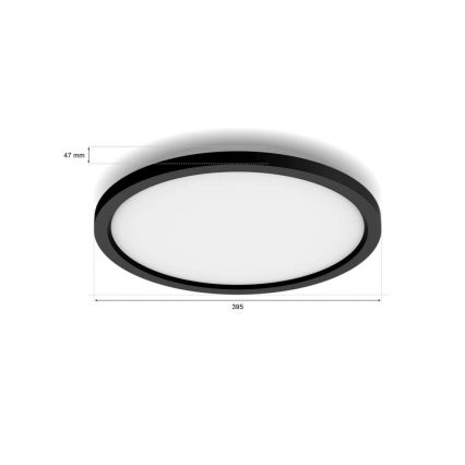 Philips - Plafoniera LED dimmerabile Hue AURELLE LED/21W/230V 2200-6500K Ø 39,5 cm nero