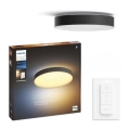 Philips - Plafoniera da soffitto dimmerabile Hue LED/48W/230V 2200-6500K Ø 551 mm nera + telecomando