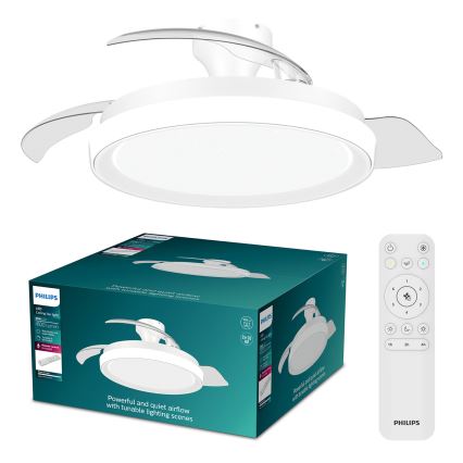 Philips - Plafoniera LED dimmerabile con ventilatore BLISS LED/35W/230V bianco + telecomando