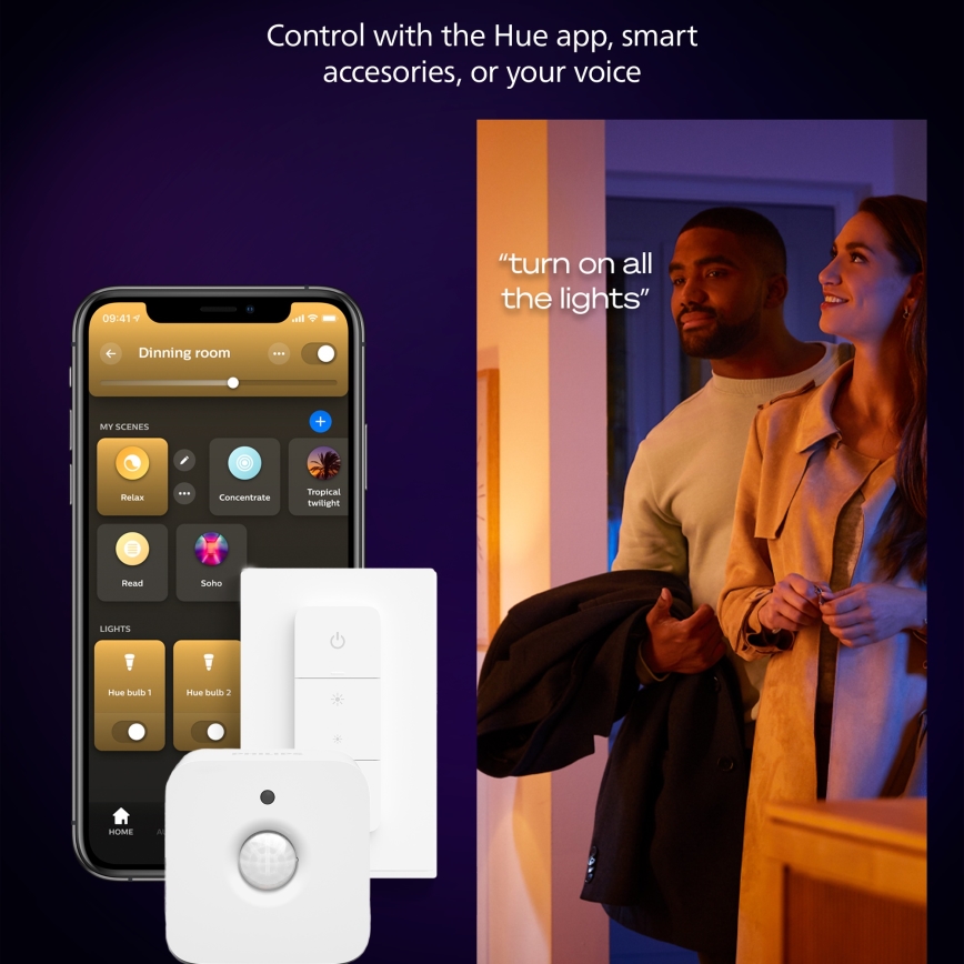 Philips - Plafoniera dimmerabile a LED Hue AURELLE LED/39W/230V 2200-6500K 60x60 cm bianco