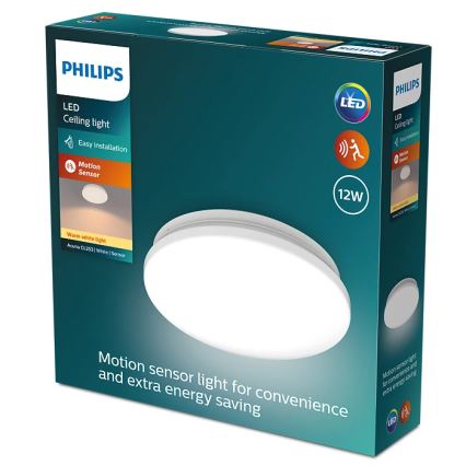 Philips - Plafoniera LED con sensore ACUNA LED/12W/230V 2700K
