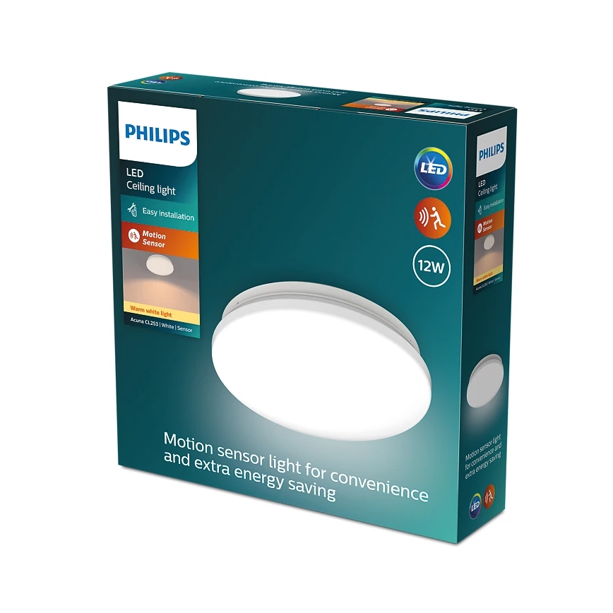 Philips - Plafoniera LED con sensore ACUNA LED/12W/230V 2700K
